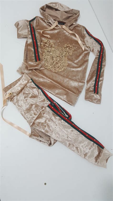 gucci velvet tracksuit womens